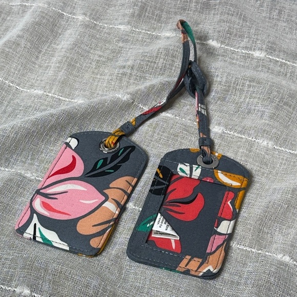 Vera Bradley Coastal Paradise Design 2 Designer Luggage Tags Summer 2019-22 NWOT - Picture 4 of 5